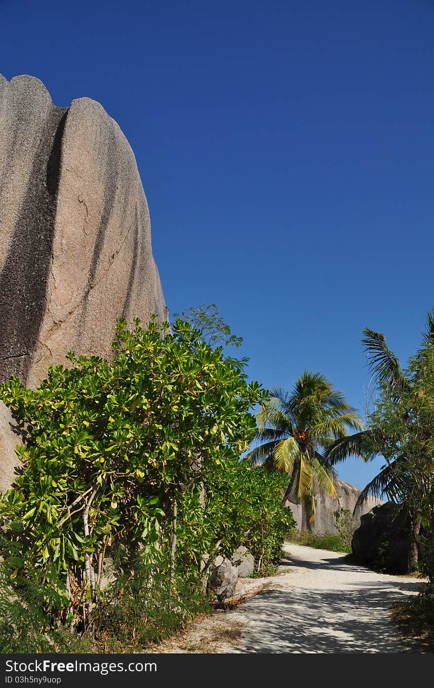 Typical Rock Formation at Anse Source d` Argent, La Digue, seychelles