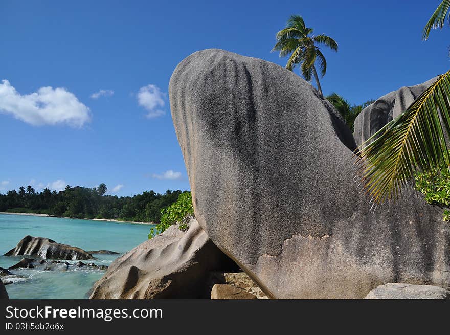 Typical Rock Formation at Anse Source d` Argent, La Digue, seychelles