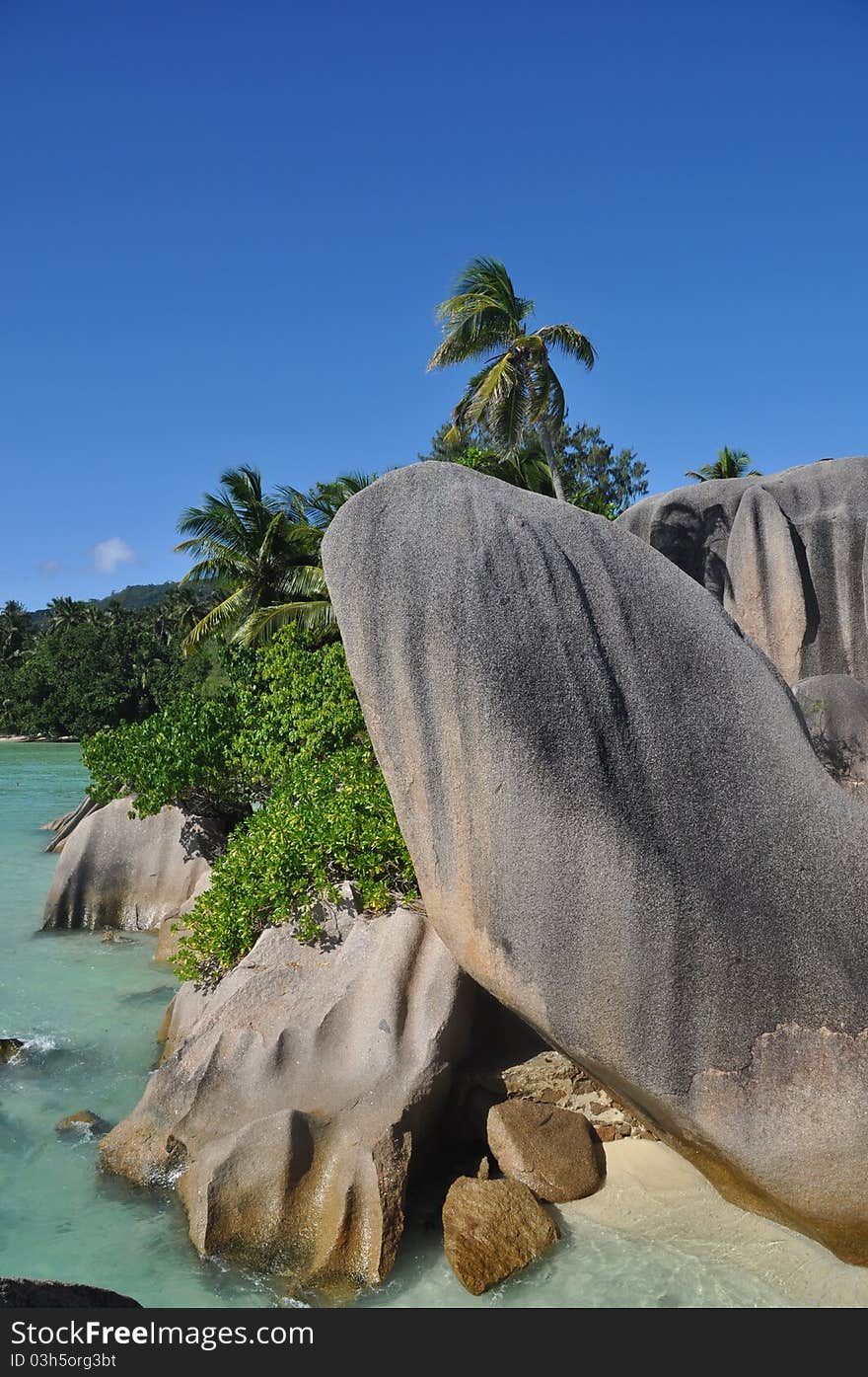 Typical Rock Formation at Anse Source d` Argent, La Digue, seychelles