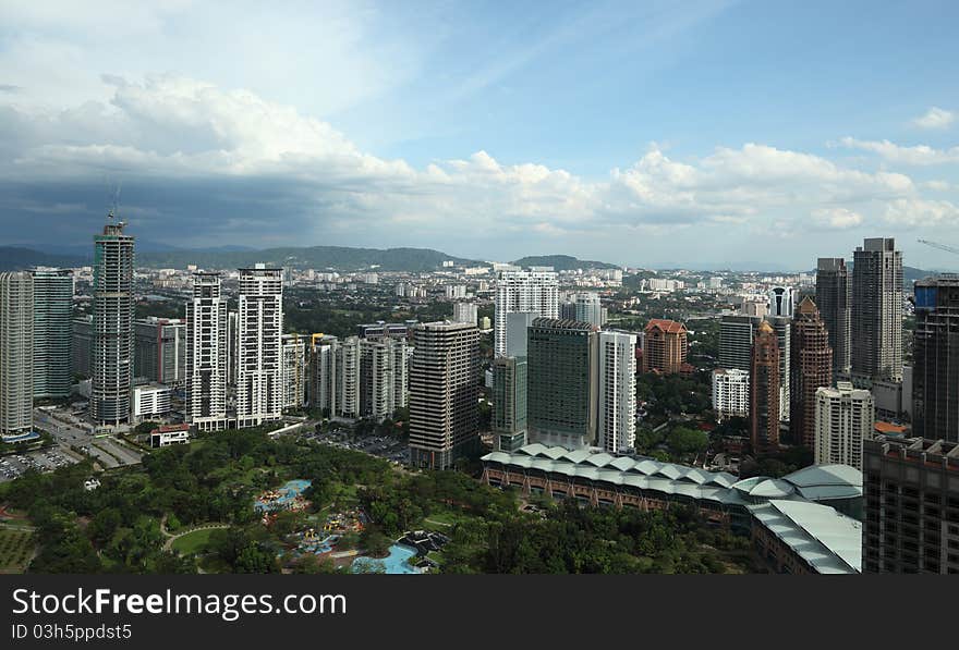 Downtown Kuala Lumpur at daylight. Downtown Kuala Lumpur at daylight