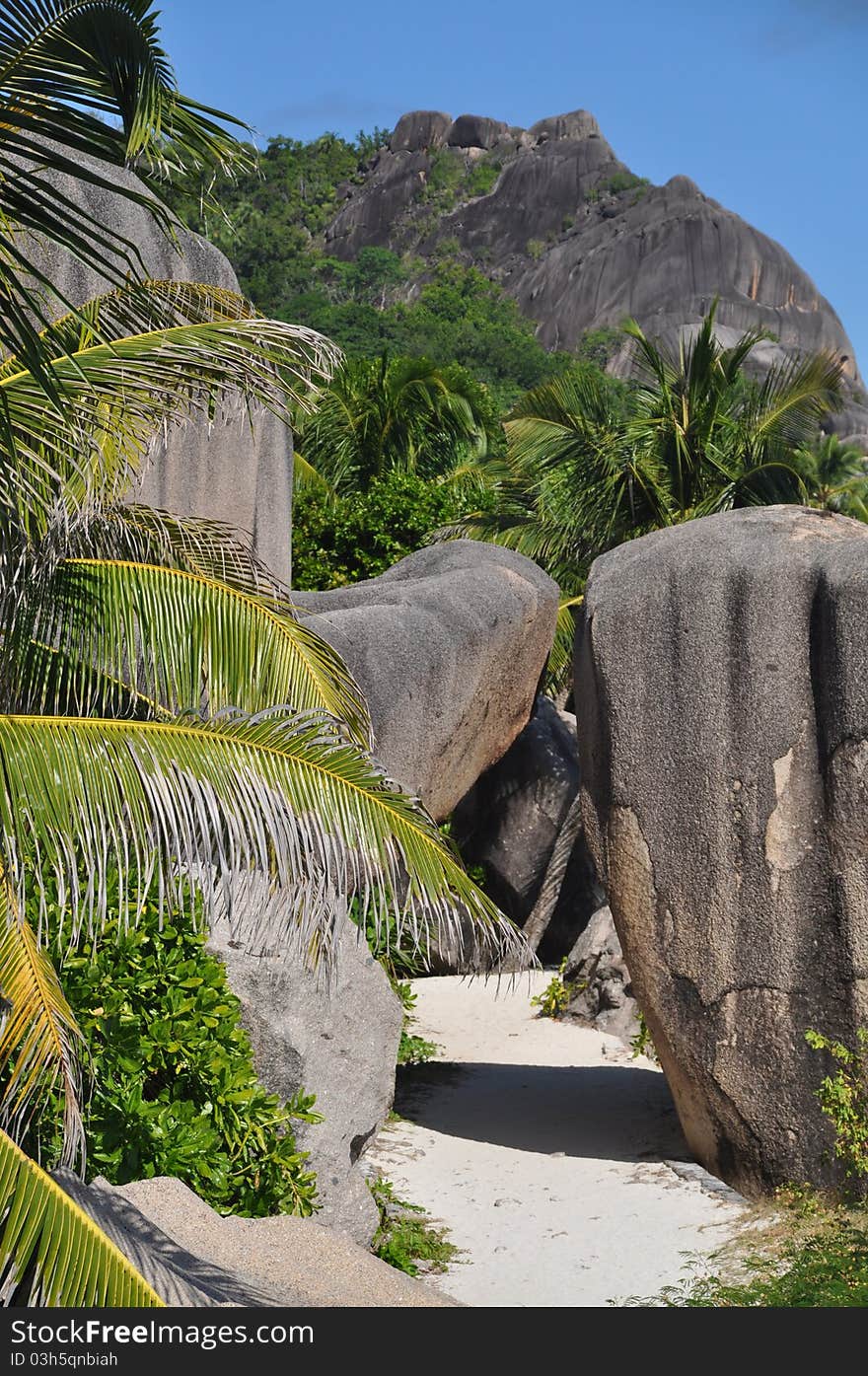 Typical Rock Formation at Anse Source d` Argent, La Digue, seychelles