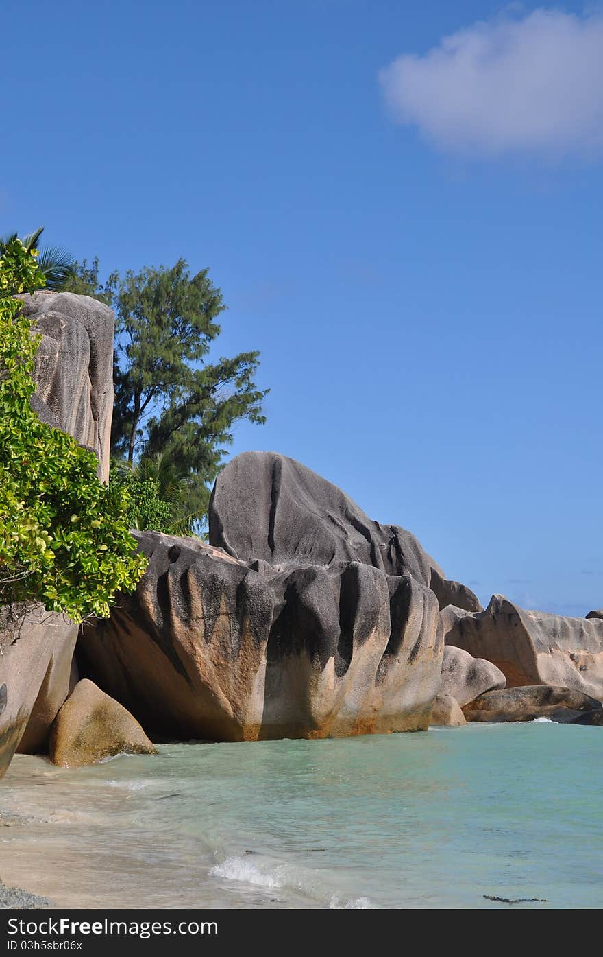 Typical Rock Formation at Anse Source d` Argent, La Digue, seychelles