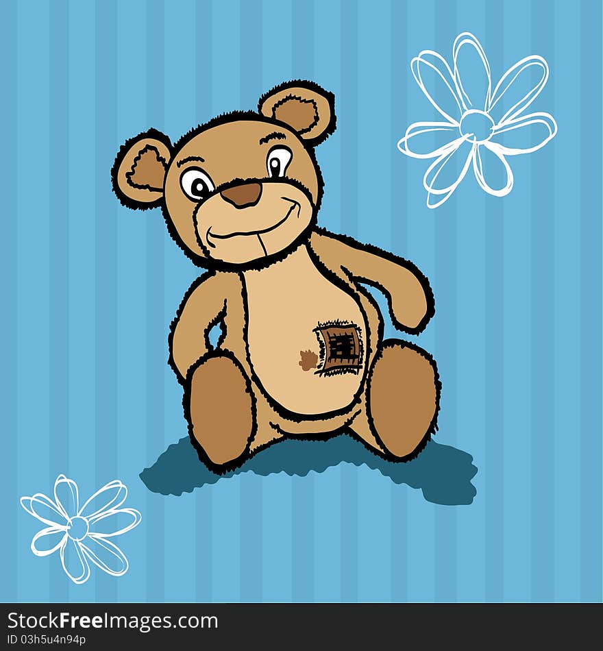 Teddy bear for baby. Vector