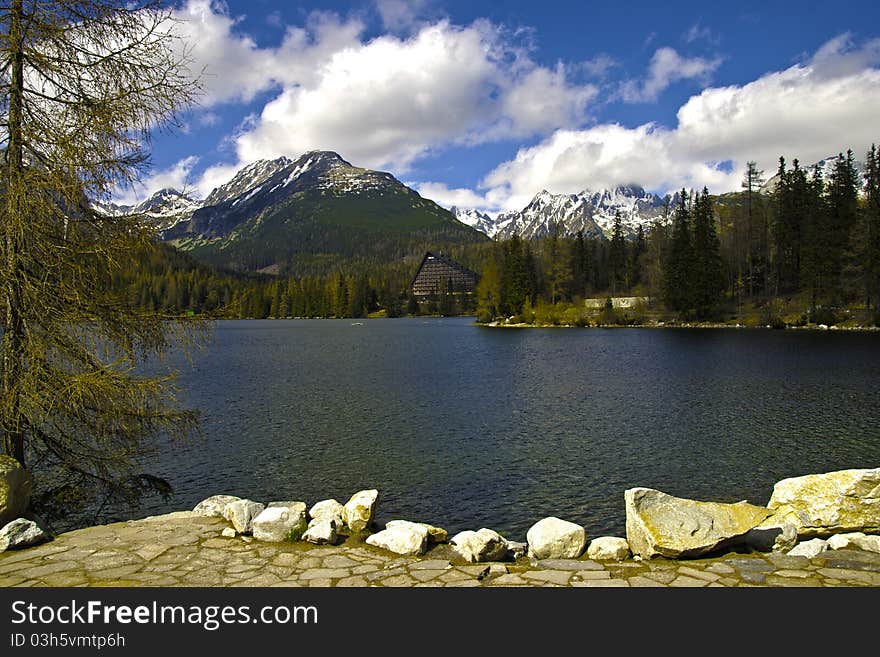 Lake in high mountain