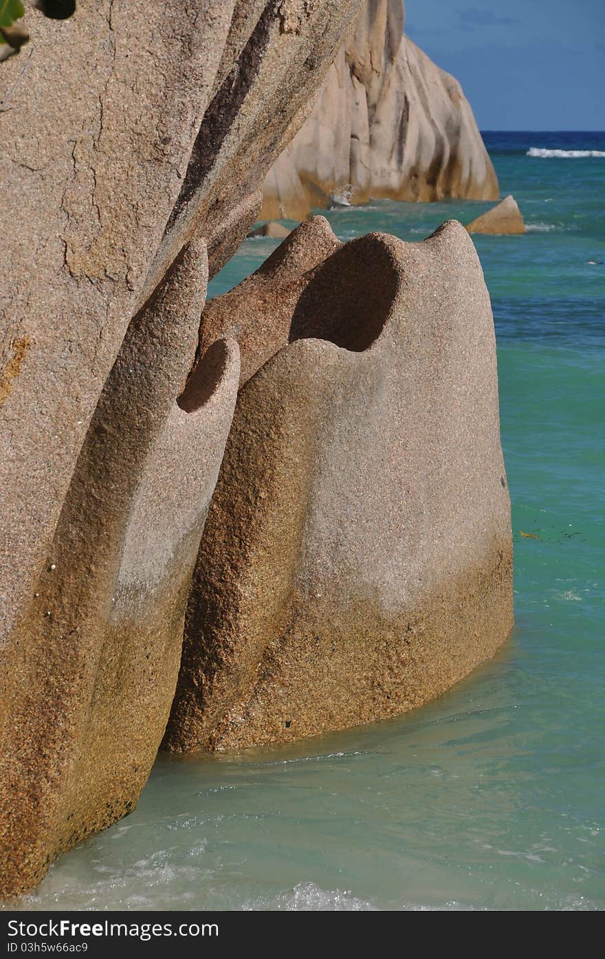 Typical Rock Formation at Anse Source d` Argent, La Digue, seychelles