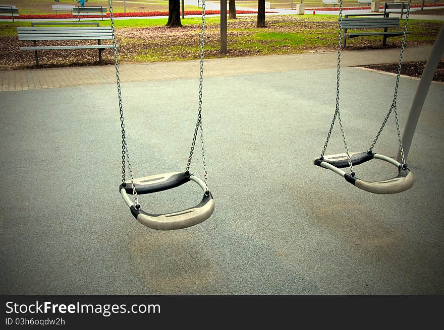 The Swings (rocking-chairs) at a playground