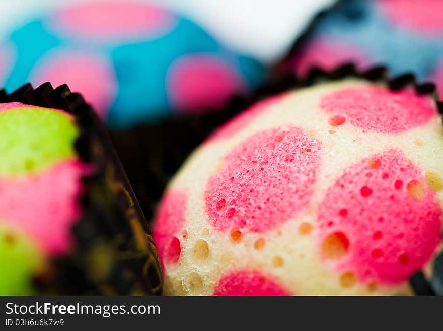 Close Up Of A Delicious Colorful Desserts