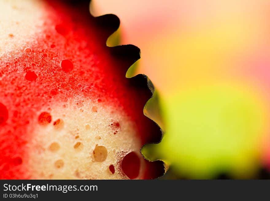 Red and yellow craters