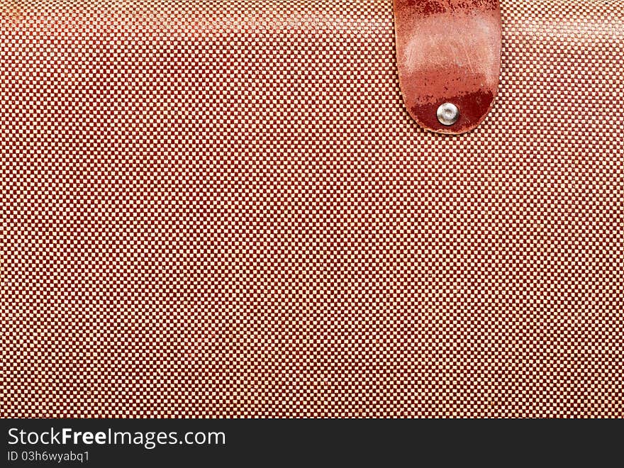 Vintage brown suitcase isolated over white background