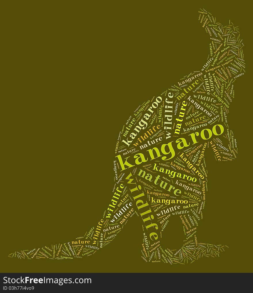 Wordcloud of kangaroo