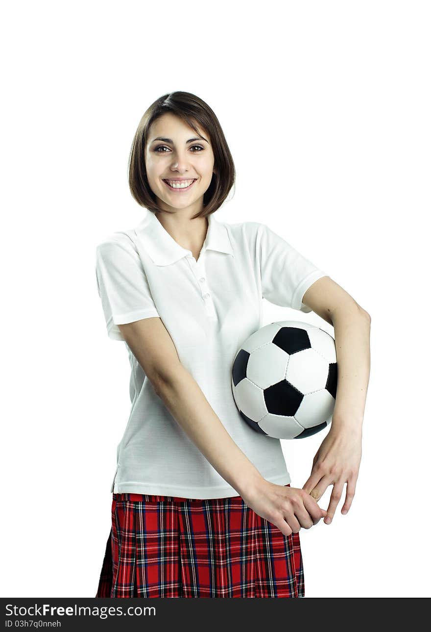 An image of of nice girl with soccer ball. An image of of nice girl with soccer ball