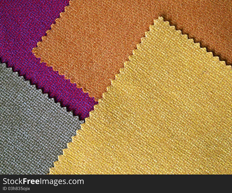 Sample four colors cotton for making furniture