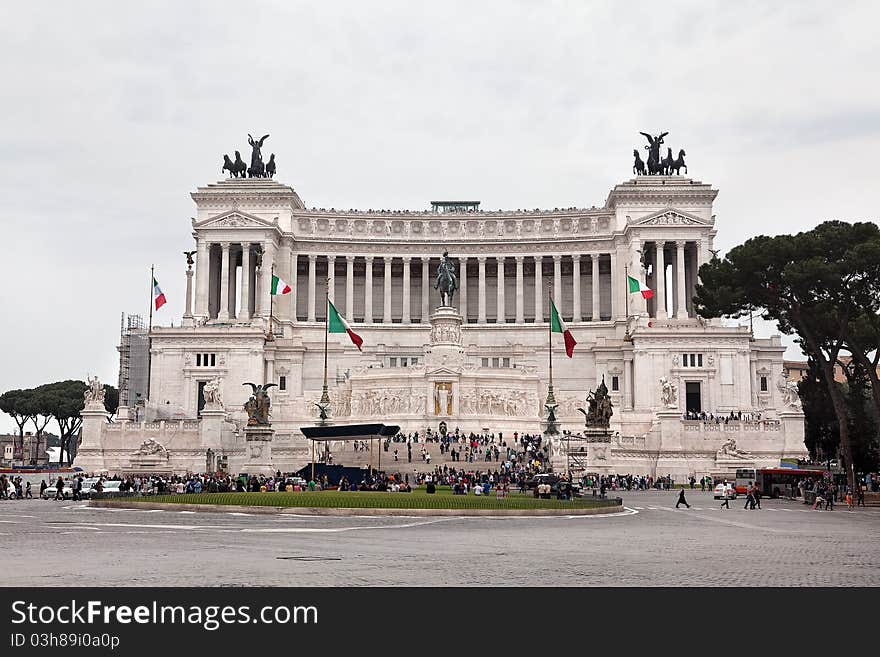 Monument On The Area Of Venice In Rome