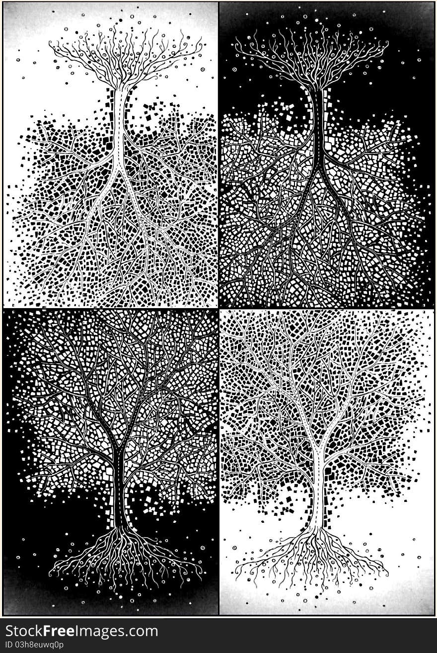 Tree-map of the city. Tree-map of the city