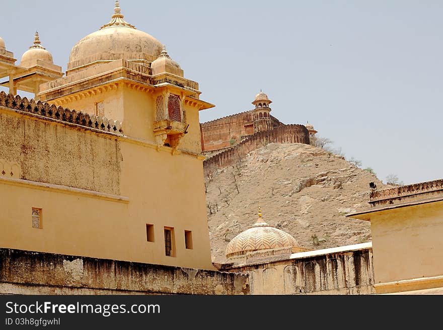 The foreground is the Amber Fort.