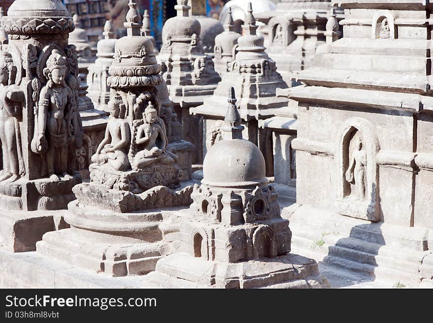 Small stupas in Swayambhunath