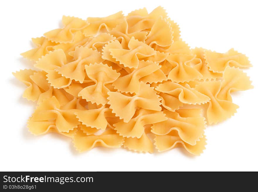 Bow Tie Pasta On White Background