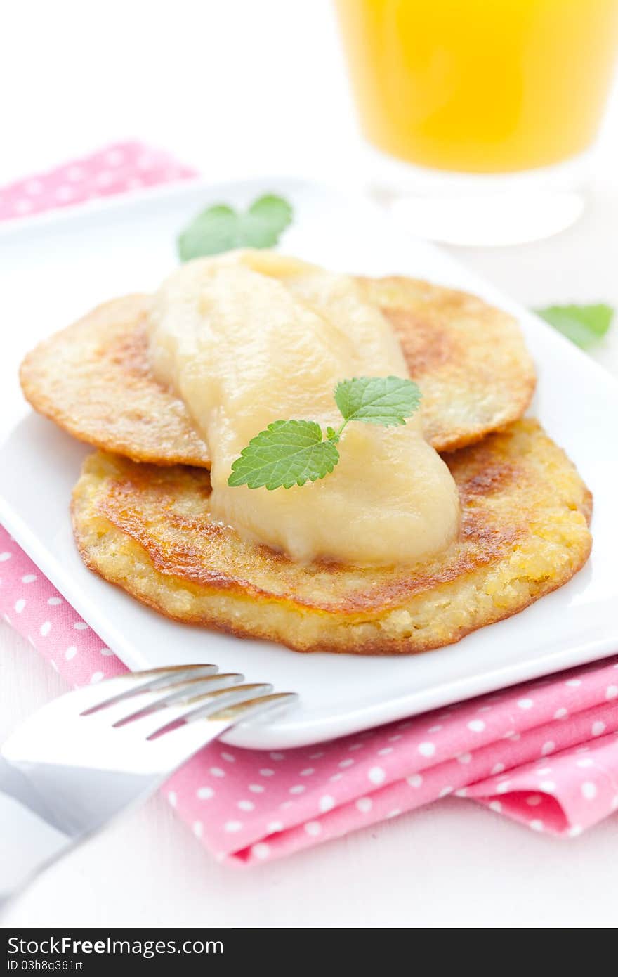 Fresh potato pancakes