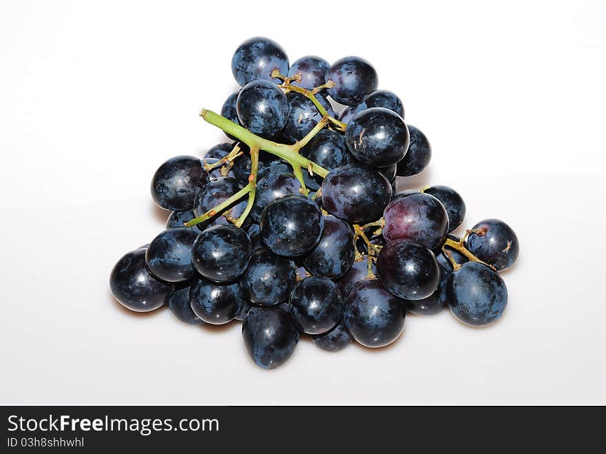 Blue grapes from above