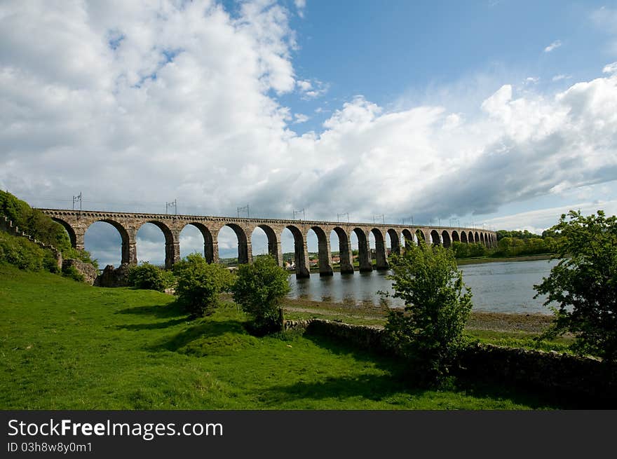 Landscape and viaduct