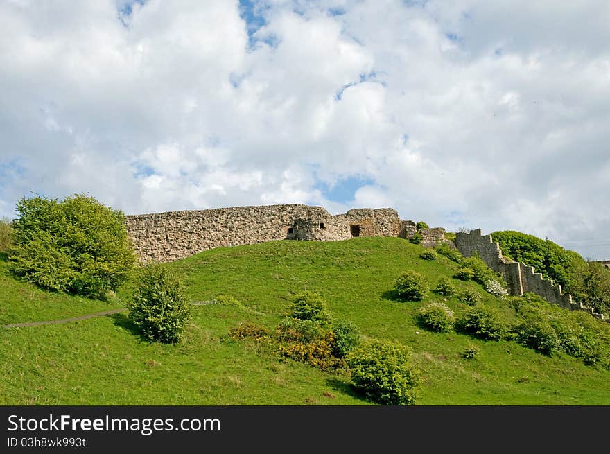 The remains of berwick castle at berwick on tweed in england. The remains of berwick castle at berwick on tweed in england