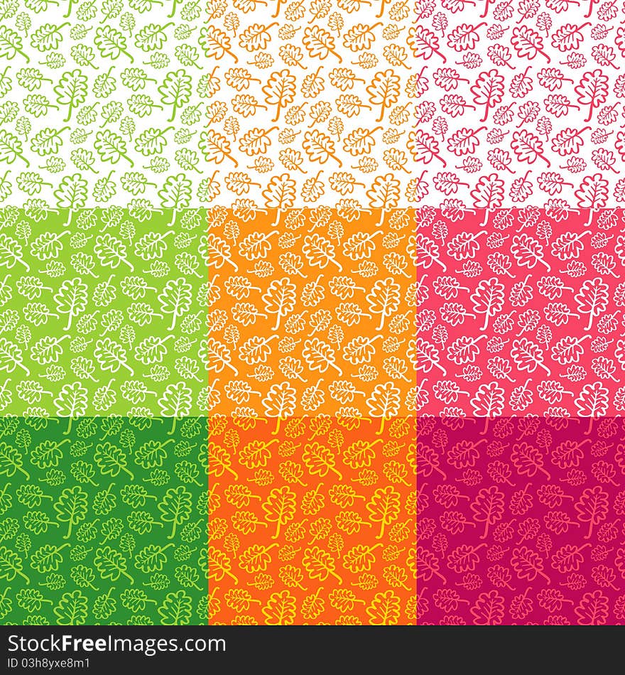 Seamless pattern from leaves of different colors. Seamless pattern from leaves of different colors