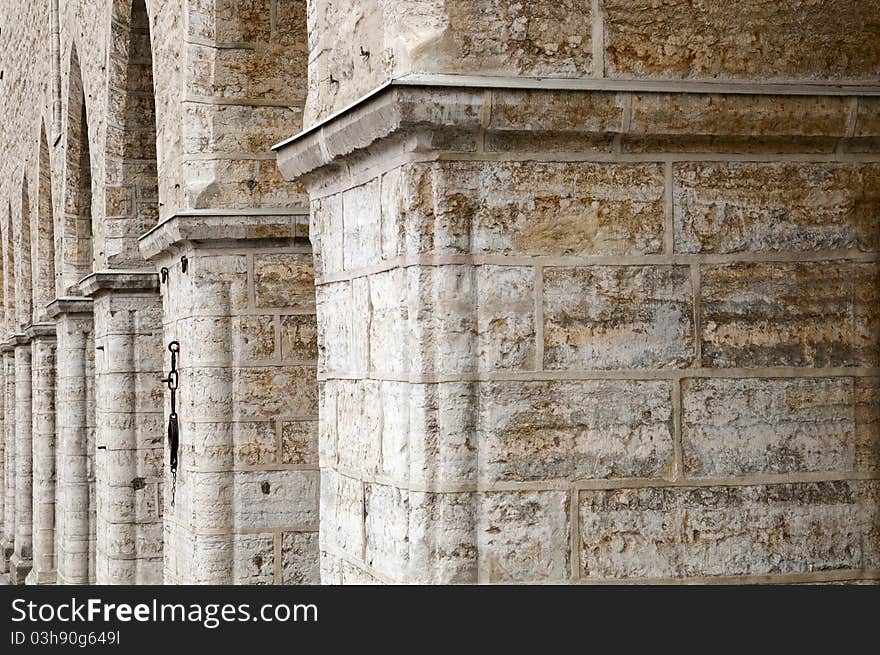 Pillars Of Old Building