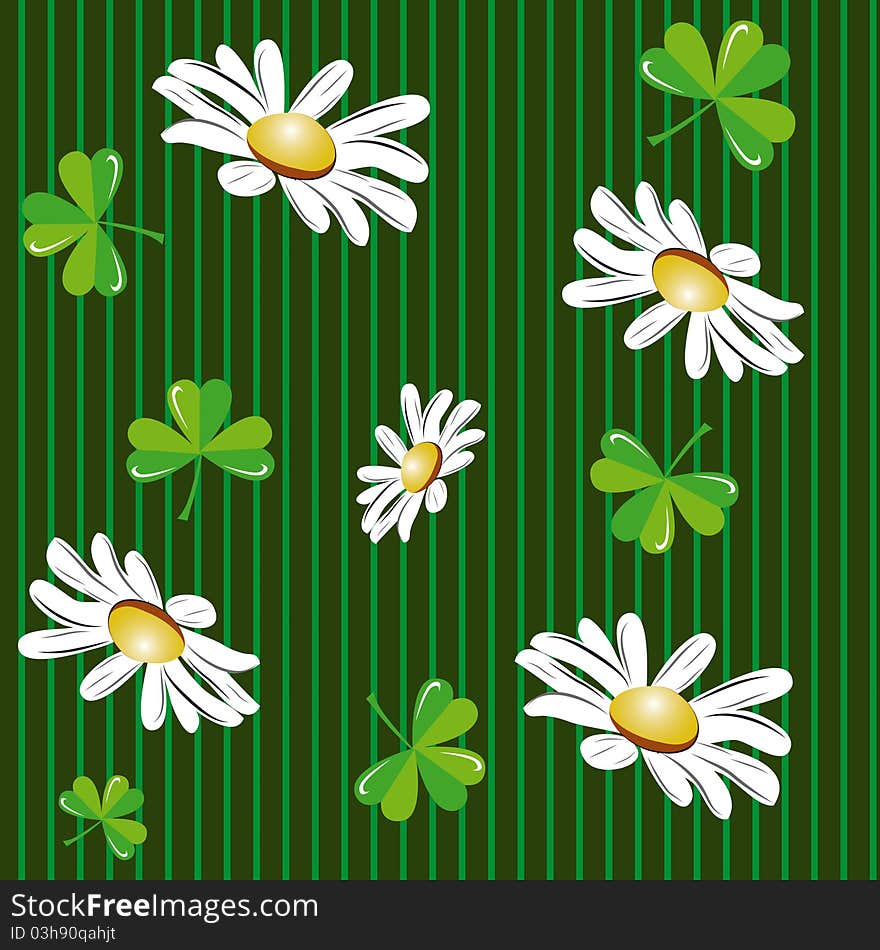 Seamless Background With Camomiles