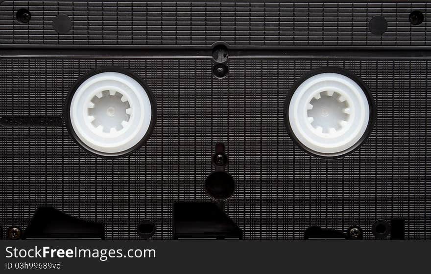Old video cassette.  Obsolete equipment. VHS