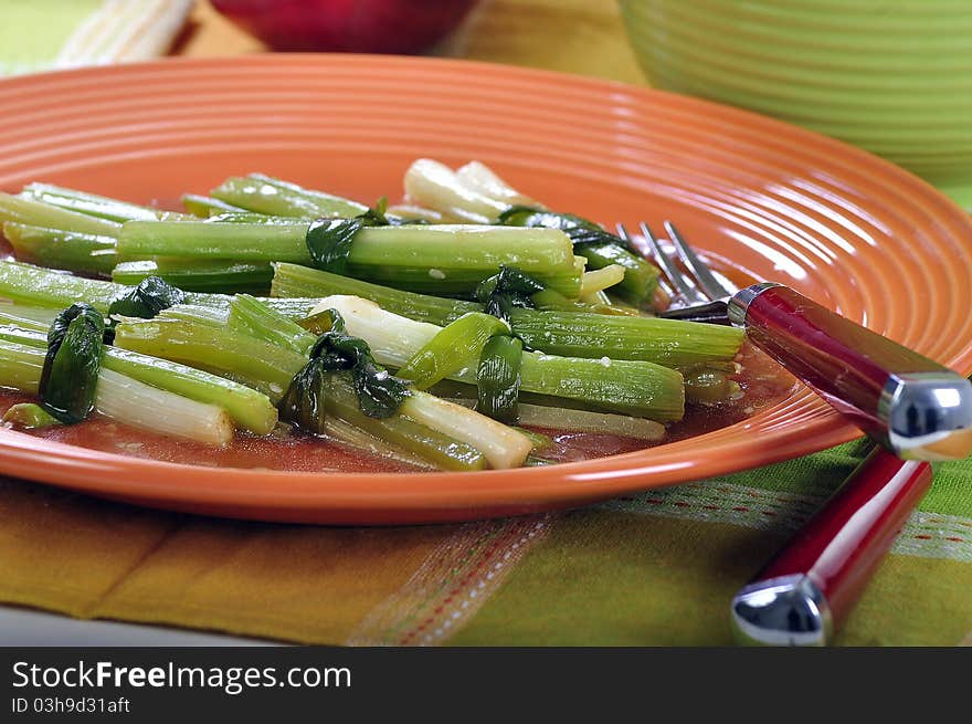 Onion and celery bundles