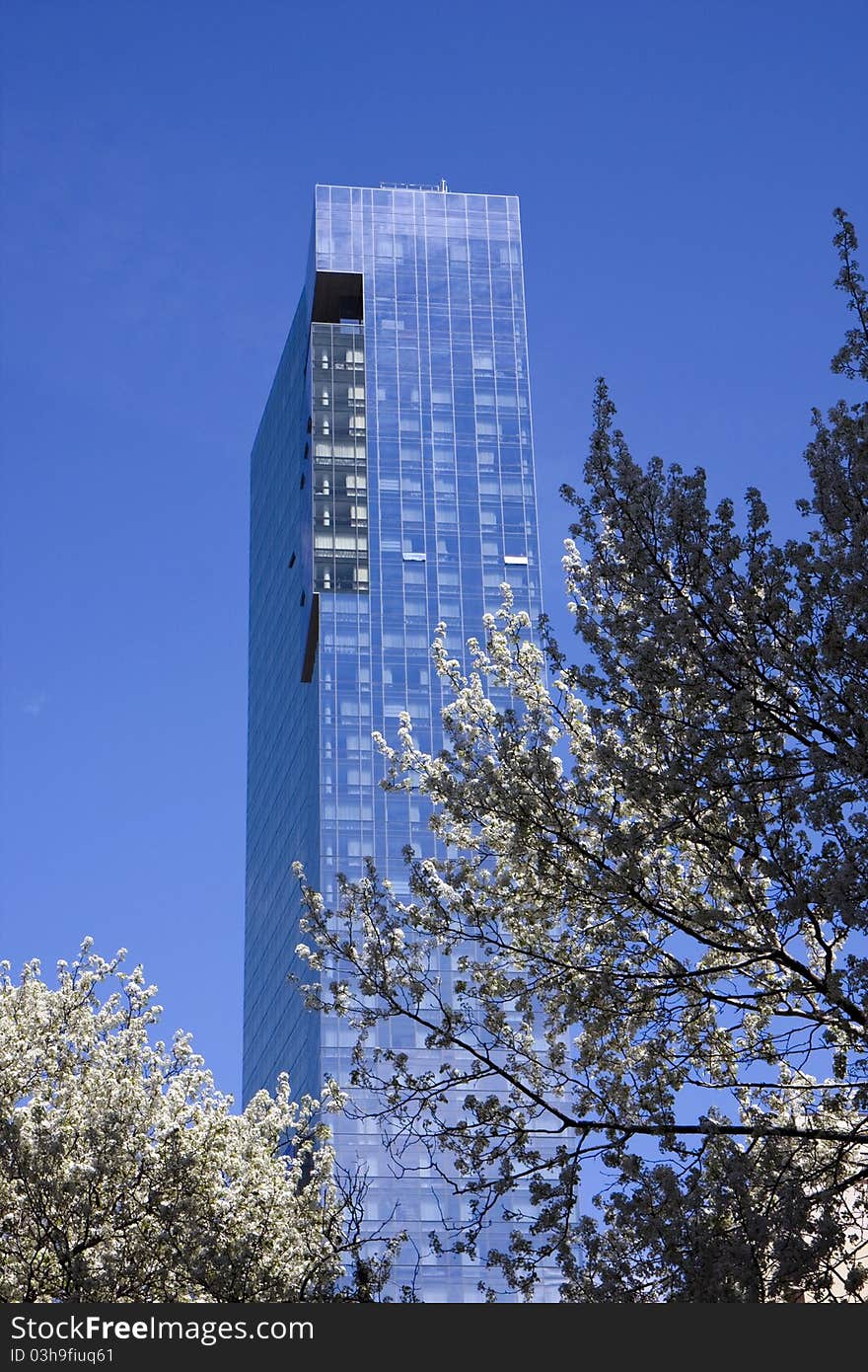 Closeup to building in midtown Manhattan, New York. Closeup to building in midtown Manhattan, New York