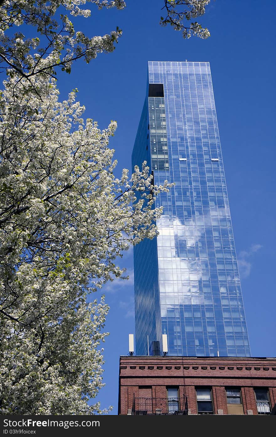 Closeup to building in midtown Manhattan, New York. Closeup to building in midtown Manhattan, New York