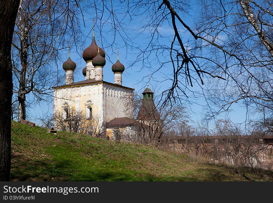 The territory St. Boris and Gleb Monastery near the Rostov