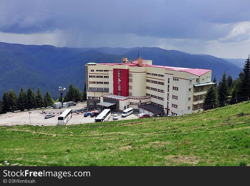 Cota 1400 romanian resort near sinaia city in carpathian mountain