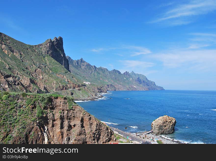 A landscape of the coast of the north of Tenerife. A landscape of the coast of the north of Tenerife