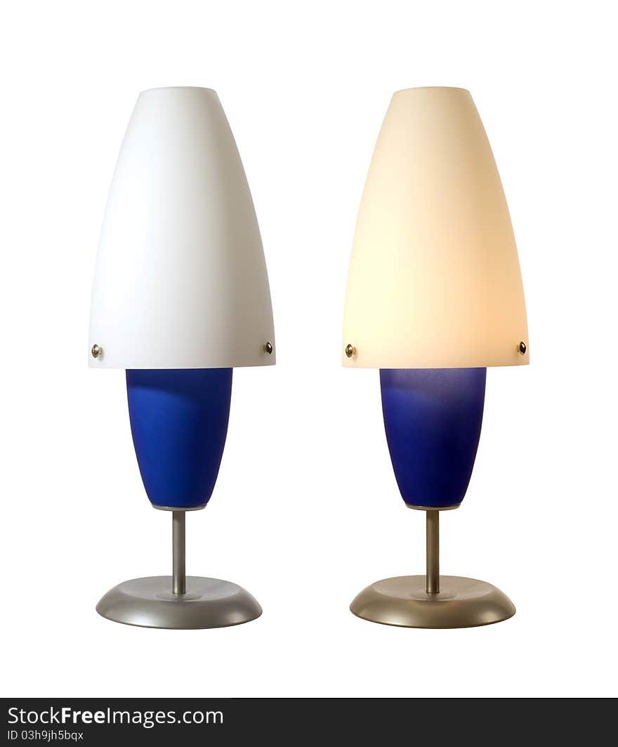 On and off table lamp, include cliping path. On and off table lamp, include cliping path.