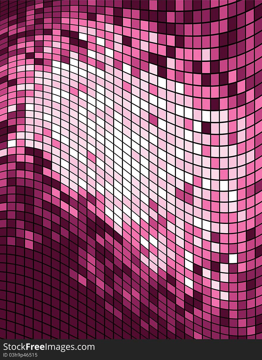 Pink abstract background with wavy squares. Pink abstract background with wavy squares.