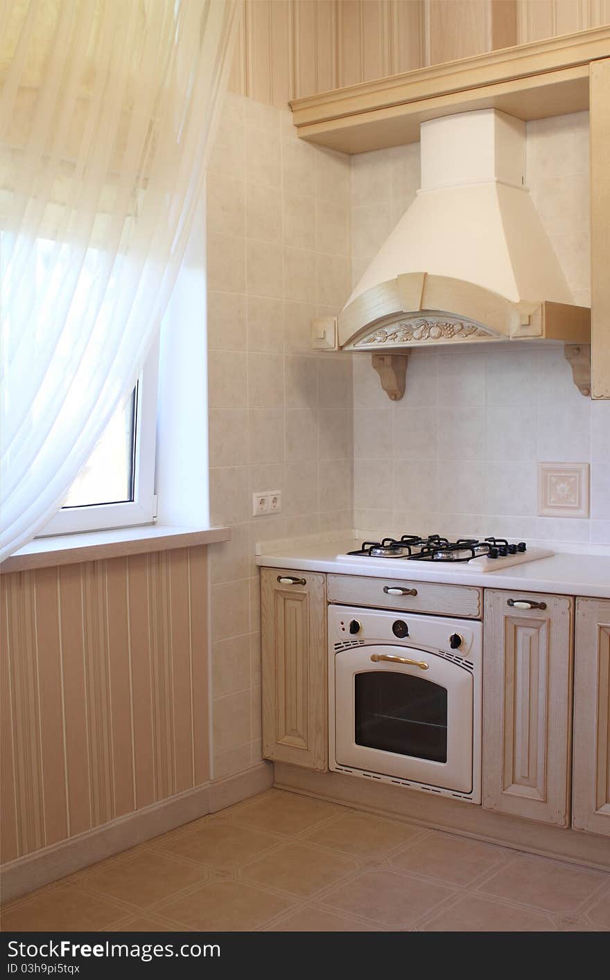 Kitchen area of a home in a classic style