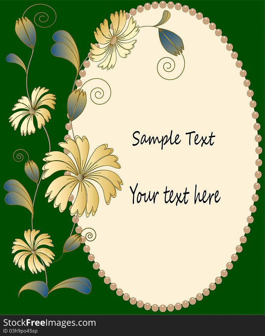 Greeting card with flowers