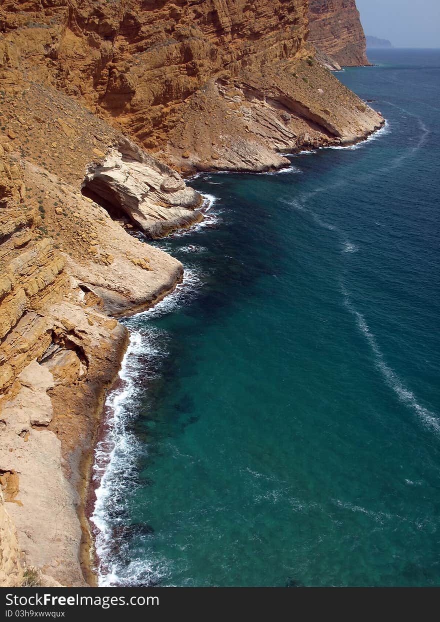 Majestic rock and sea in Spain