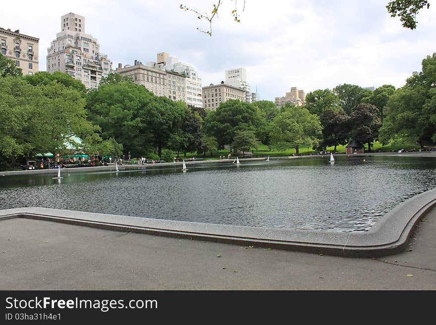 Pond in central park