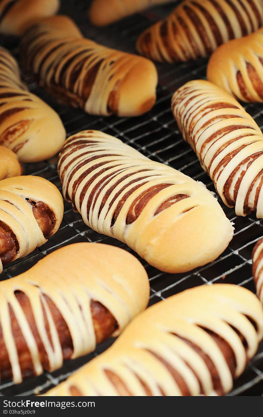 Fresh Bread Cake On Cooler Rack