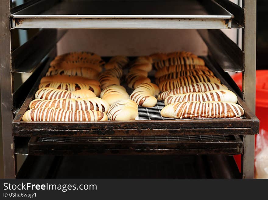 Hot-and-fresh-bread-cake-on-cooler rack