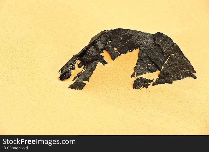 Stone  in the western desert in Egypt. Stone  in the western desert in Egypt