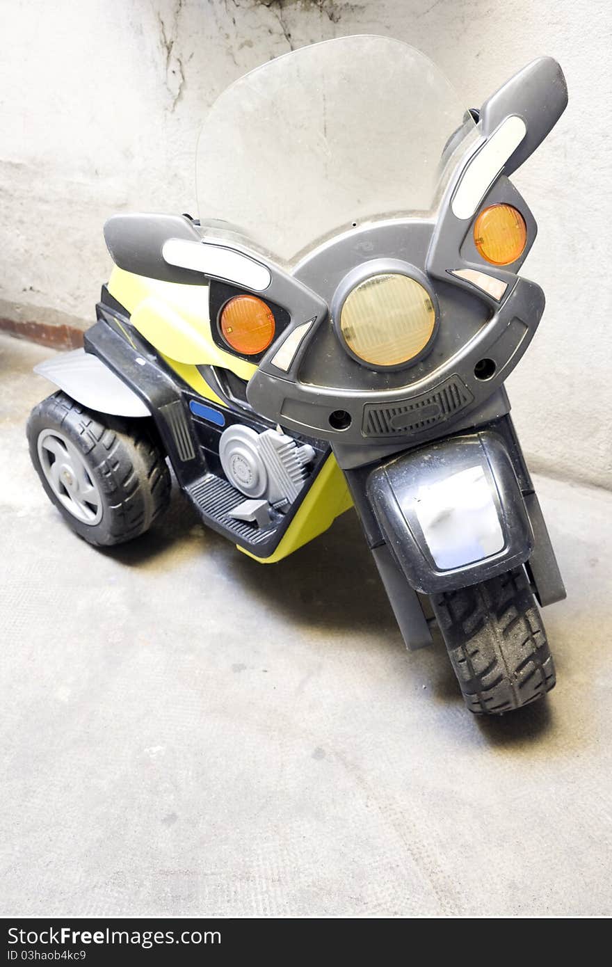 Little police motorcycle for a boy