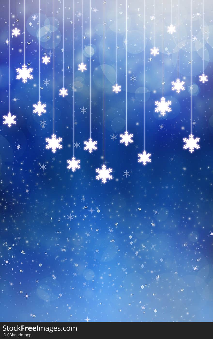 Snowflake Blue Background