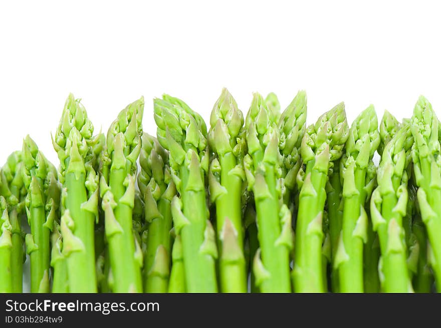 Asparagus isolated on white close up