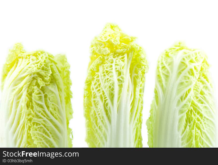 Lettuce isolated on white close up