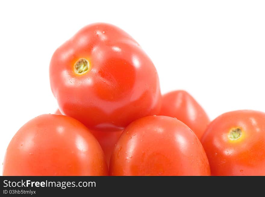 Tomato isolated on white close up