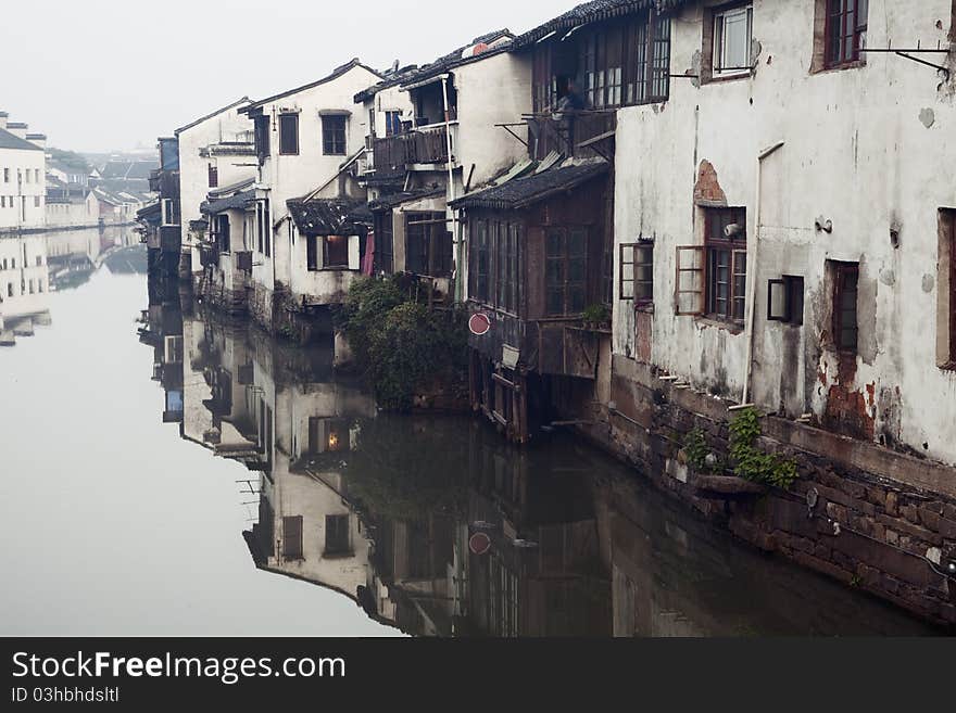 Traditional Chinese old street in wu yuan. Traditional Chinese old street in wu yuan.